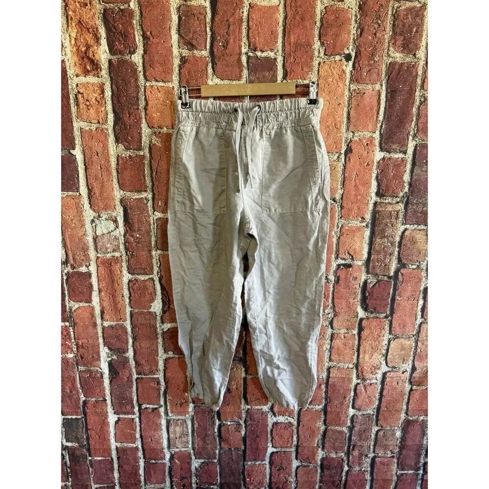 Zara Womens Gray Jogger Pants w/ Drawstring Size Medium